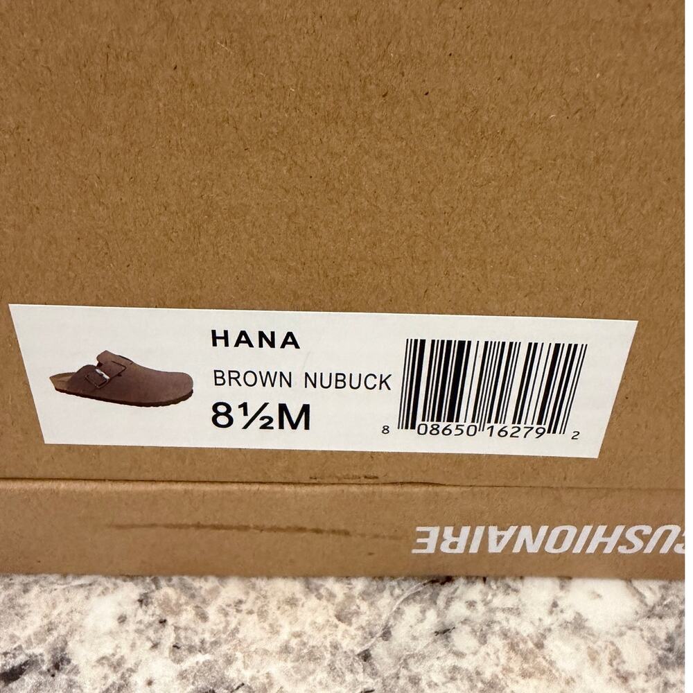 CUSHIONAIRE Hana Womens Clogs sz 8.5 Vegan Suede Clogs Cork Footbed NIB - Picture 6 of 6